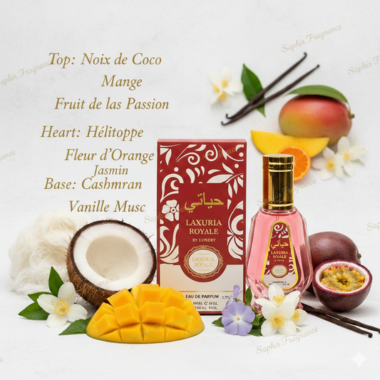 Eau de parfum Laxuria Royale/ Inspiré de Yara Orange 50ml