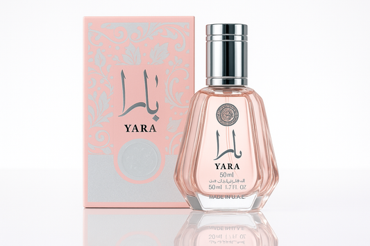 Image optimisée du parfum YARA rose et bleu